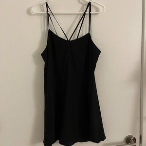 Lovers + Friends Black Slip Strappy Dress